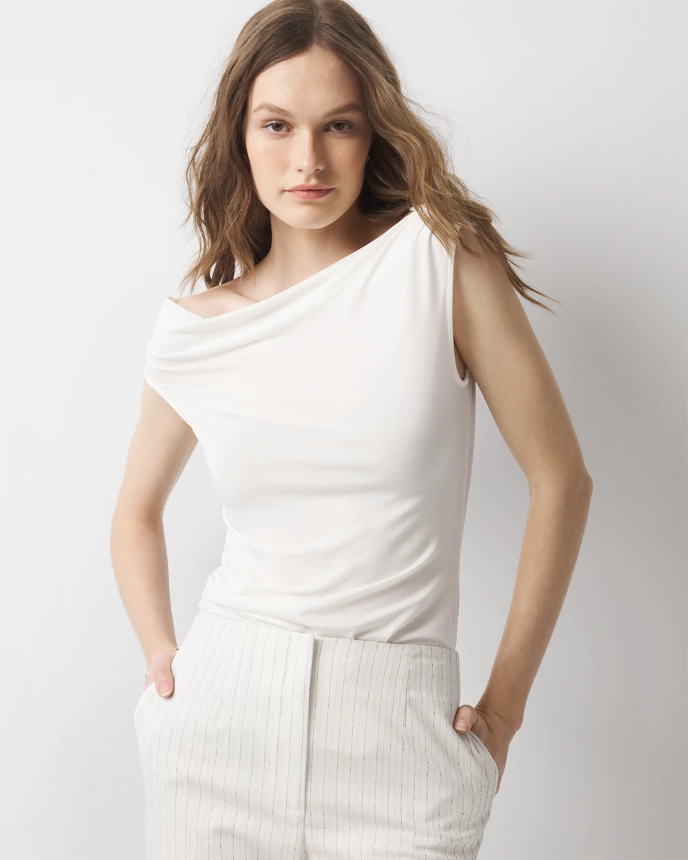 Off-The-Shoulder Shirred Top | White House Black Market